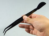 Angle Point Tweezers (w/ spatula)